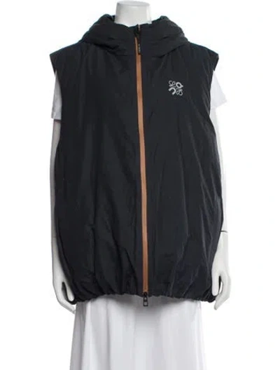 Pre-owned Loewe X On Signature Logo Windbreaker In Blue