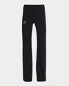 Loewe X On Soft Stretch Bootcut Pants In Black