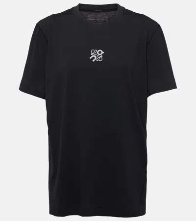 Loewe X On Technical Jersey T-shirt In Black