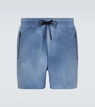 Loewe X On Technical Shorts In Blue/multicolor