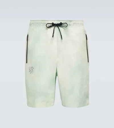 Loewe X On Technical Shorts In White/multicolor