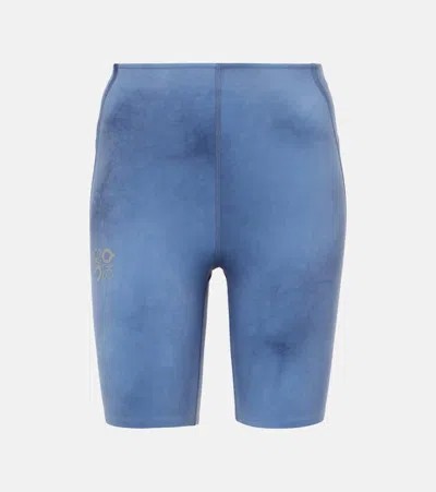 Loewe X On Tie-dye Biker Shorts In Blue