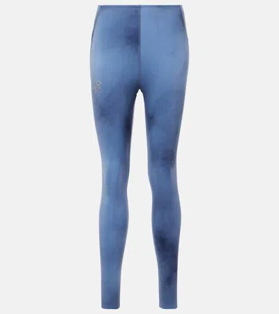 Loewe X On Tie-dye Leggings In Blue
