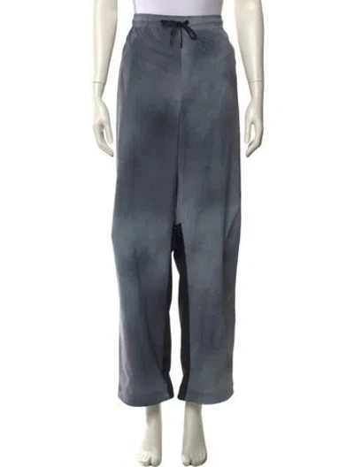 Pre-owned Loewe X On Tie-dye Print Wide Leg Pants In Blue