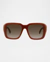 Loewe Signature Sunglasses In Burgundy