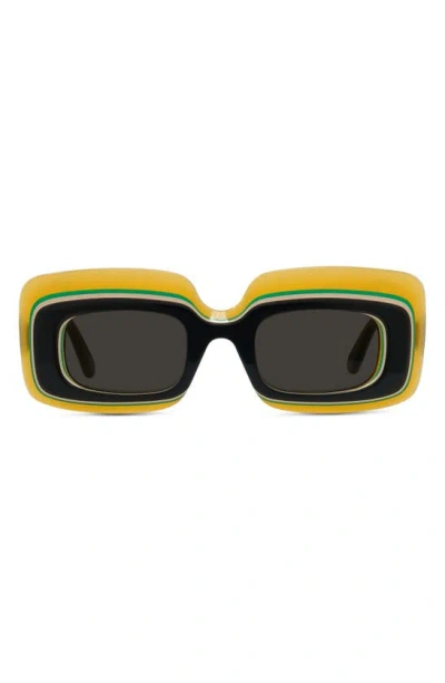 Loewe X Paula's Ibiza 47mm Rectangular Sunglasses In Yellow