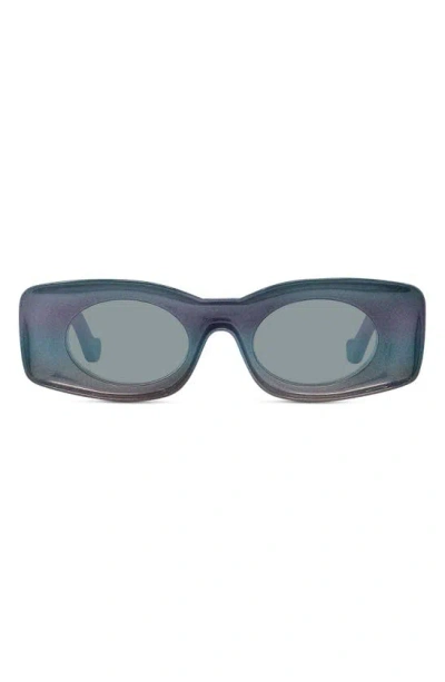 LOEWE X PAULA'S IBIZA 49MM MIRRORED OVAL SUNGLASSES