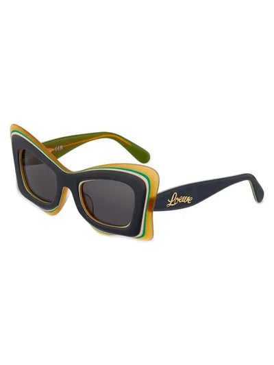 Loewe X Paula's Ibiza 50mm Butterfly Sunglasses In Grey Multi Dark Grey