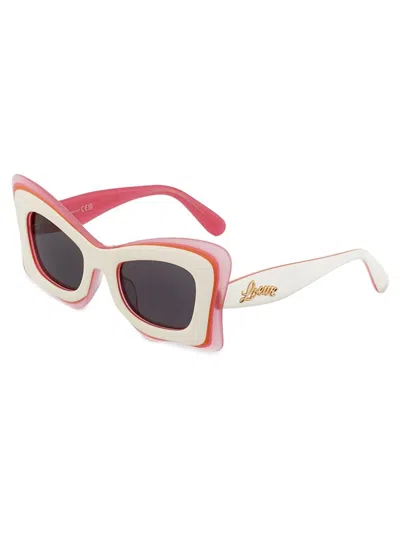 Loewe X Paula's Ibiza 50mm Butterfly Sunglasses In Gold