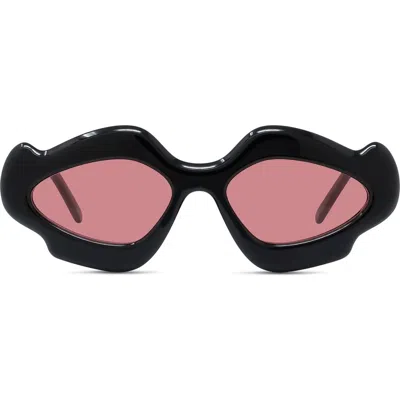 Loewe X Paula's Ibiza 52mm Geometric Sunglasses In Black