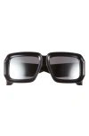 Loewe X Paula's Ibiza 56mm Mask Sunglasses In Black