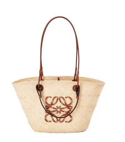 Loewe X Paula's Ibiza Anagram Basket Bag In Beige