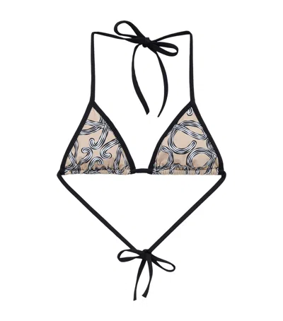 Loewe Graphic-print Triangle Bikini Top In Animal Print