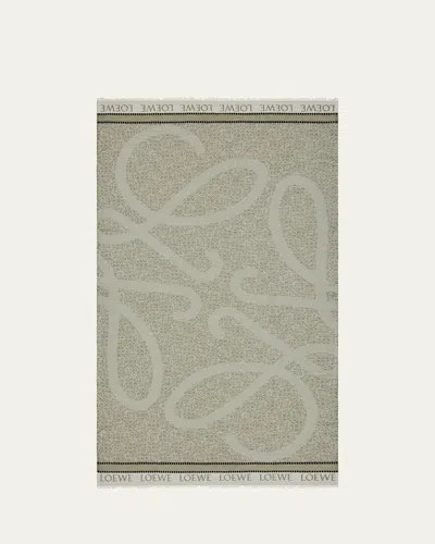 Loewe X Paula's Ibiza Anagram Cotton Pareo Scarf In Khaki Green