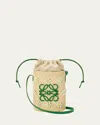 Loewe X Paula's Ibiza Anagram Flower Straw Pocket Crossbody Bag