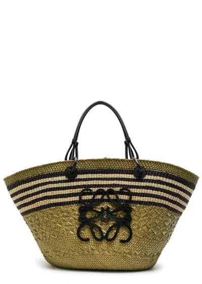 Loewe X Paula's Ibiza Anagram Medium Raffia Basket Bag In Brown