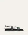 Loewe Beaded Sandals In Black