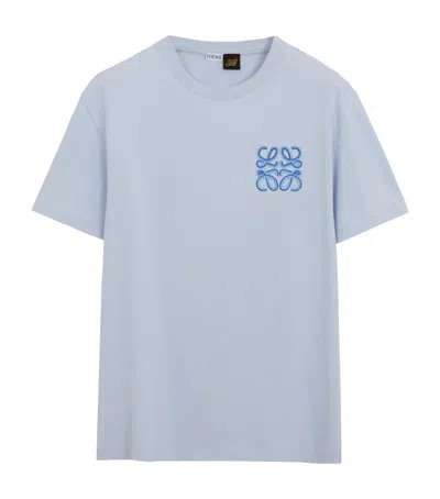 Loewe X Paula' Ibiza Anagram Relaxed T-shirt In Blue