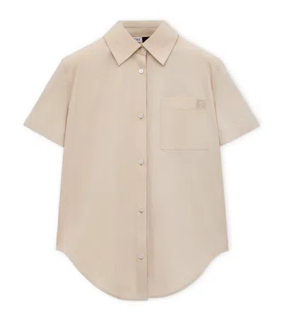 Loewe X Paula's Ibiza Anagram Short-sleeve Shirt In Gold