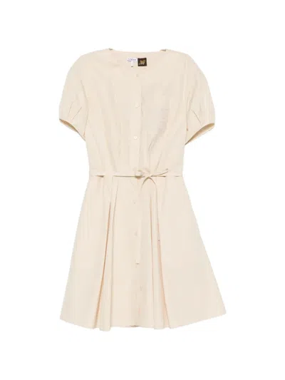 Loewe + Paula's Ibiza Anagram Cotton-poplin Mini Dress In Blue