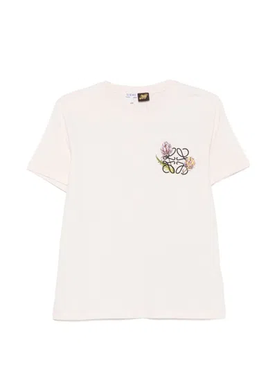 Loewe X Paula's Ibiza Anagram-embroidered T-shirt In White