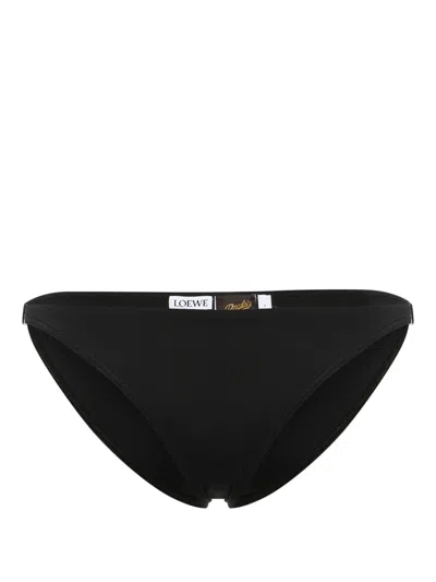 Loewe X Paula's Ibiza Anagram-motif Bikini Bottom In Black