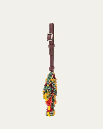 Loewe X Paula's Ibiza Beaded Fish Bag Charm In Multi