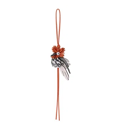 Loewe X Paula's Ibiza Bird Bag Charm In Metallic