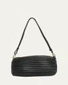Loewe X Paula's Ibiza Bracelet Pouch In Pleated Napa Leather With Leather Strap In Black