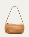 Loewe X Paula's Ibiza Bracelet Pouch In Pleated Napa Leather With Leather Strap In Sand
