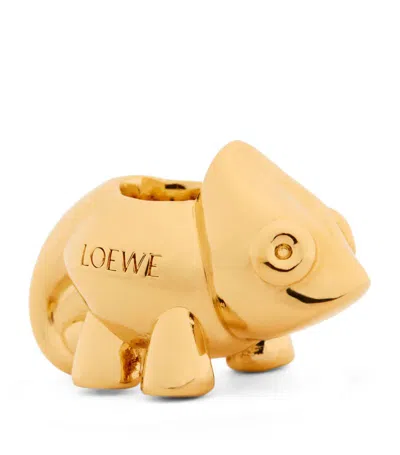 Loewe X Paula's Ibiza Chameleon Dice Bag Charm In Gold