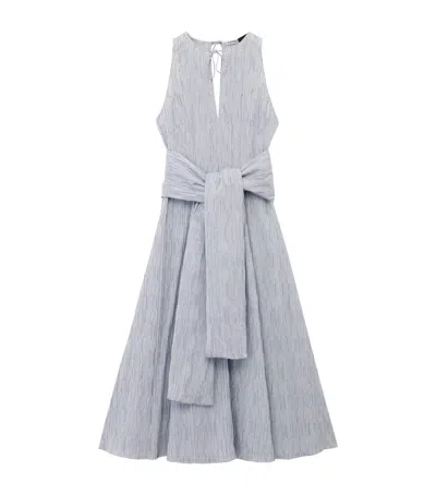 Loewe X Paula's Ibiza Cotton-blend Midi Dress In Blue