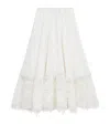 Loewe Womens White  X Paula's Ibiza Cotton And Silk-blend Midi Skirt In White