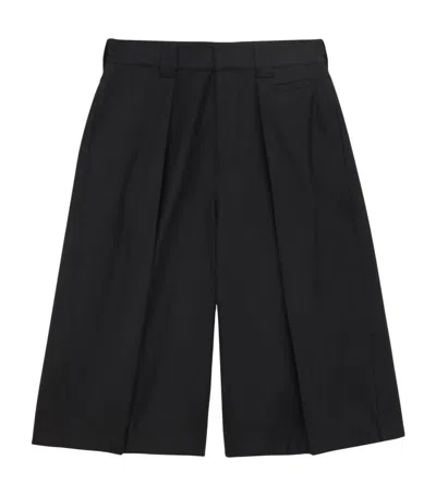 Loewe X Paula's Ibiza Cotton Tailored Shorts In Black