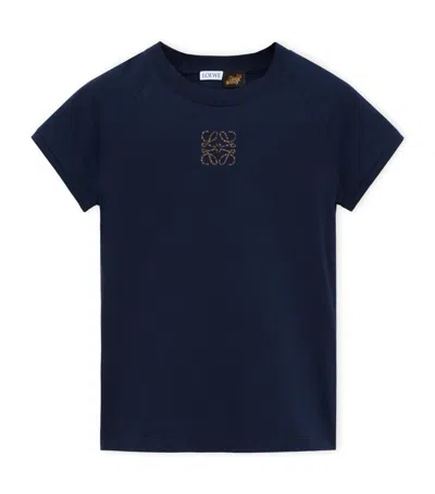 Loewe X Paula's Ibiza Cotton-blend T-shirt In Blue