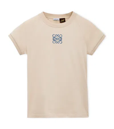 Loewe X Paula's Ibiza Cotton-blend T-shirt In Brown