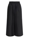 Loewe Cropped Trousers In Viscose And Linen