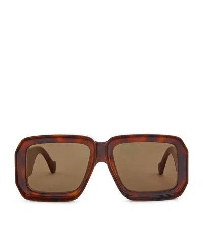 Loewe X Paula's Ibiza Dive In Mask Sunglasses In Brown