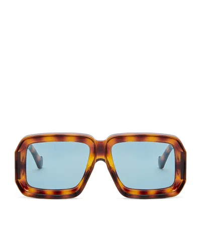 Loewe X Paula's Ibiza Diving Mask Sunglasses In Light Havana