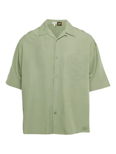 Pre-owned Loewe X Paula's Ibiza Embroidered Logo Shirt In Green