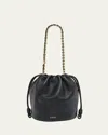 Loewe Flamenco Purse Bucket Bag In Mellow Nappa Lambskin In Black