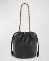Loewe Flamenco Purse Bucket Bag In Mellow Nappa Lambskin In Black