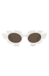 LOEWE LOEWE X PAULA'S IBIZA FLOWER 47MM SMALL CAT EYE SUNGLASSES