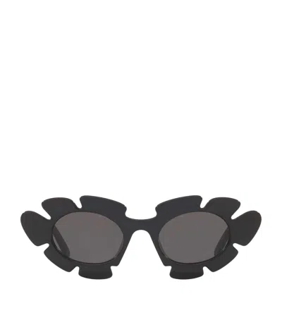 Loewe X Paula's Ibiza Flower Sunglasses In Black