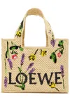 Loewe X Paula's Ibiza Font Floral Raffia Tote Bag