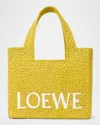 Loewe Small Font Tote Bag In 8100 Yellow