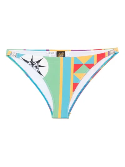 Loewe Paula's Ibiza Printed Bikini Bottom In Multi