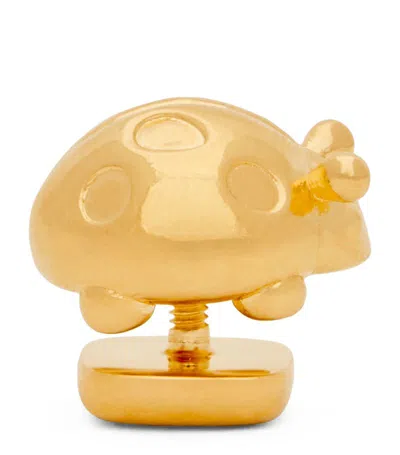 Loewe X Paula's Ibiza Ladybug Pin In Gold