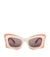 Loewe X Paula's Ibiza 50mm Butterfly Sunglasses In Pink/gray Solid