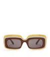 LOEWE LOEWE X PAULA'S IBIZA LAYERED RECTANGULAR SUNGLASSES